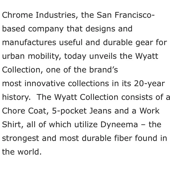 Chrome Industries Dyneema Wyatt Shirt Made in USA - Picture 2 of 13